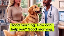 AT THE VET 🐶 Easy English Conversation #shorts