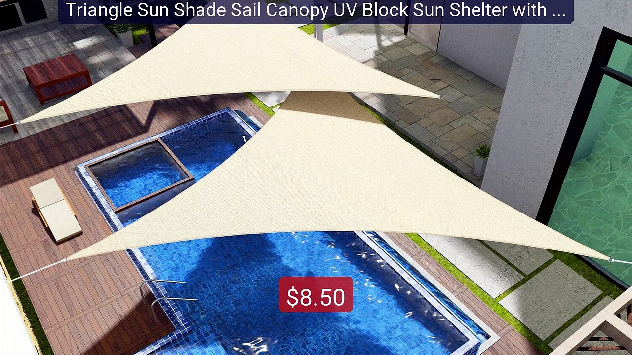 Triangle Sun Shade Sail Canopy UV Block Sun Shelter with Fixing Ki... -- Best Deal 2026 | Shop Now!