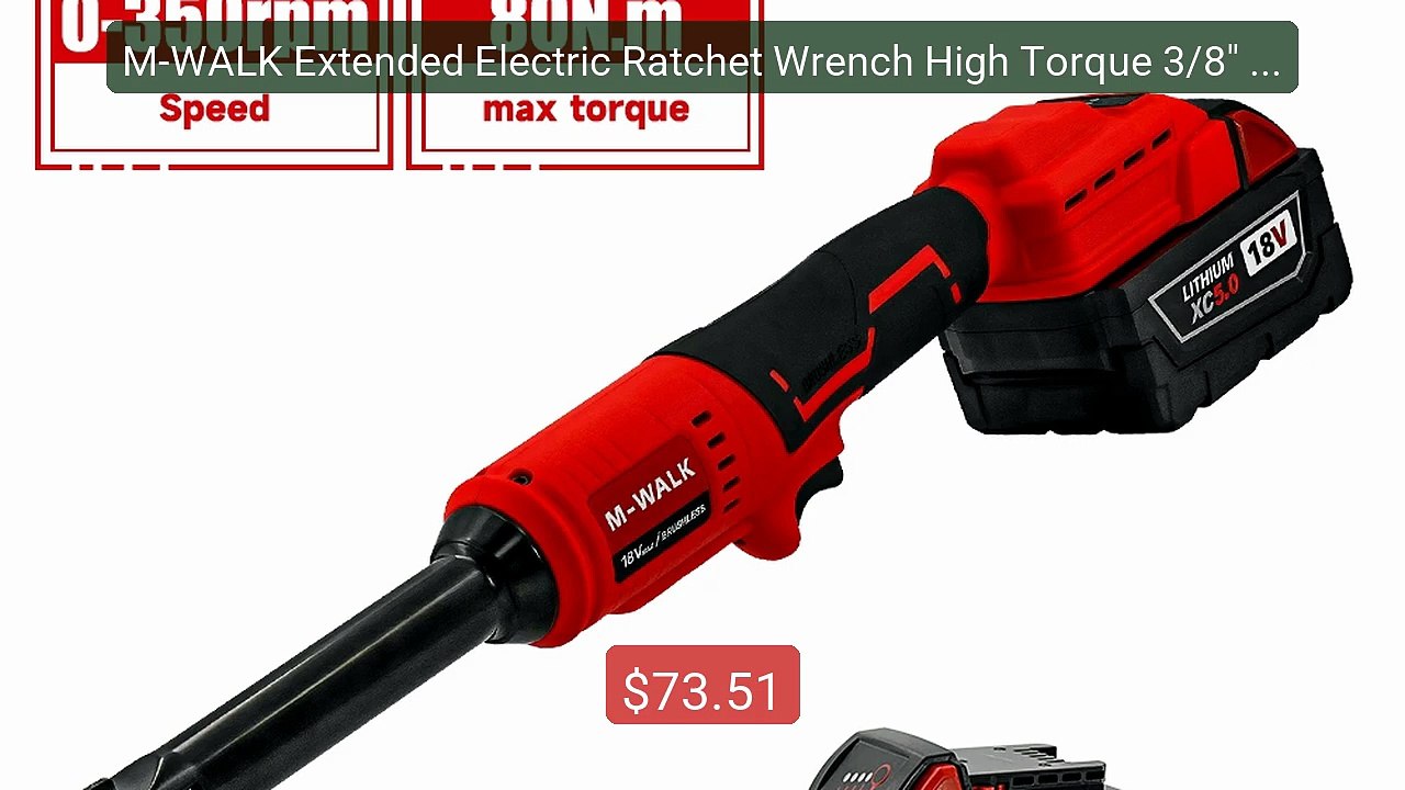 M-WALK Extended Electric Ratchet Wrench High Torque 3/8" Prof... -- Amazing Value 2026 | Must Have!