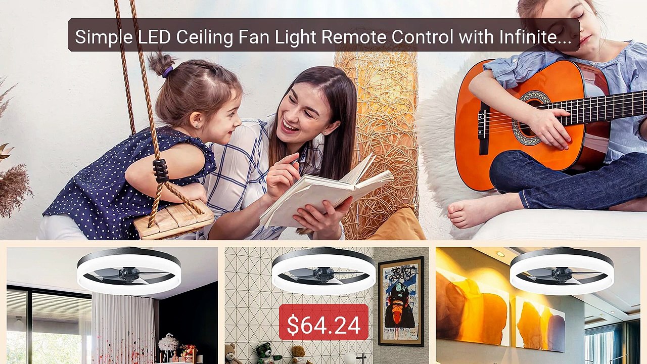 Simple LED Ceiling Fan Light Remote Control with Infinite Dimm... -- Best Buy 2026 | Great Quality!