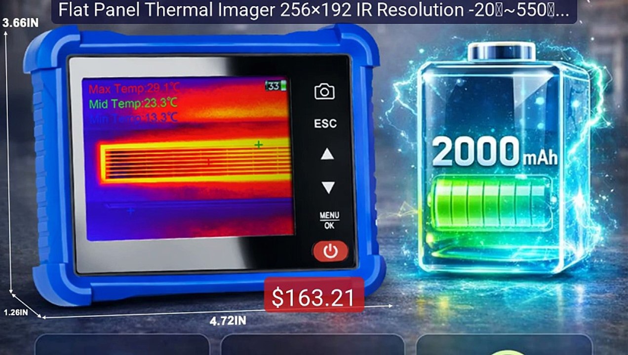 Flat Panel Thermal Imager 256×192 IR Resolution -20℃~550℃ WiFi APP ... -- Top Rated 2026 | Buy Now!