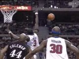 NBA BasketballBen Wallace blocks on Iverson