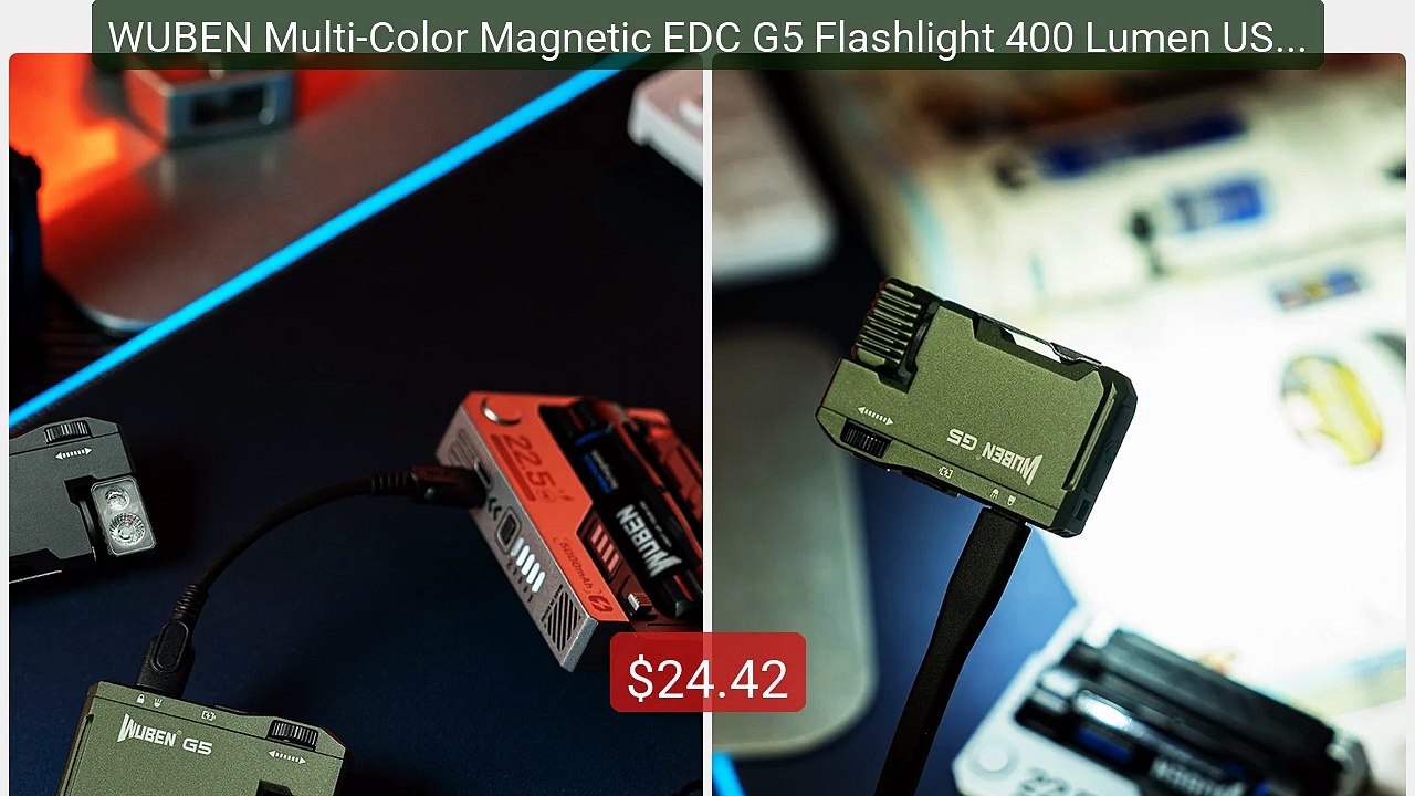 WUBEN Multi-Color Magnetic EDC G5 Flashlight 400 Lumen USB-C R... -- Hot Deal 2026 | Limited Offer!