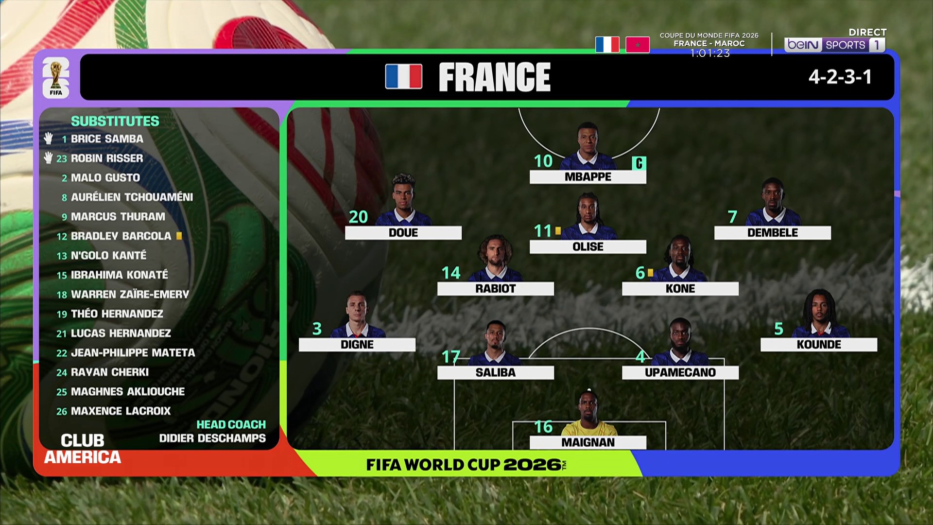 Coupe du Monde 2026 : Doué préféré à Barcola... La composition de la France face au Maroc