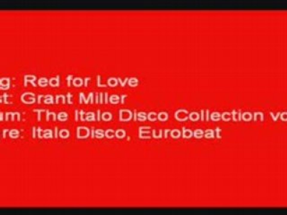 Red for Love - Grant Miller (Italo Disco-Hi-NRG)