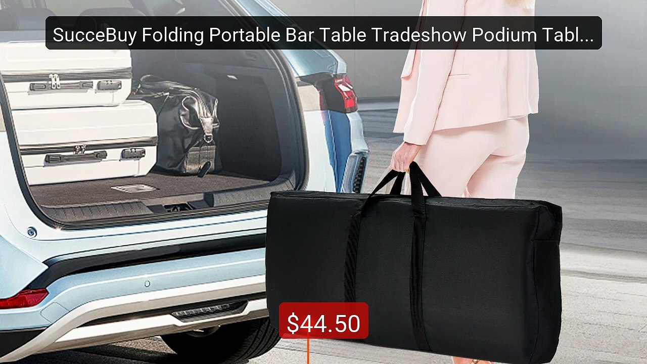 SucceBuy Folding Portable Bar Table Tradeshow Podium Table for... -- Hot Deal 2026 | Limited Offer!