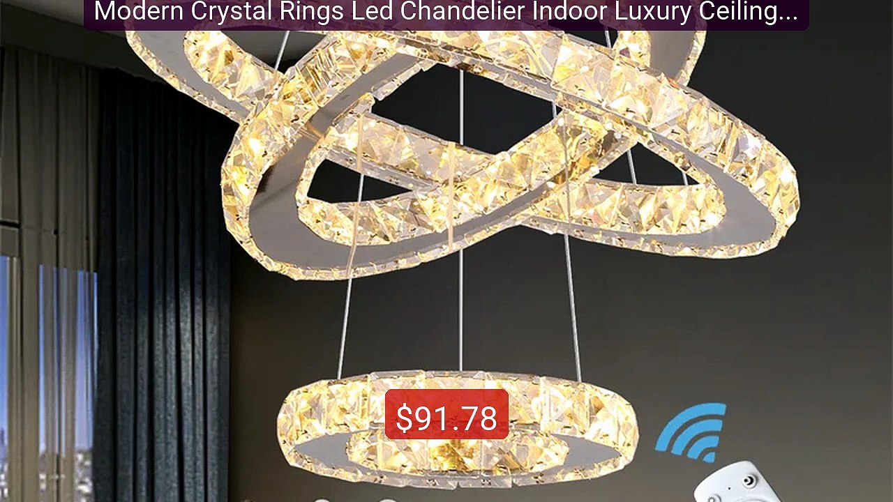 Modern Crystal Rings Led Chandelier Indoor Luxury Ceiling L... -- Top Pick 2026 | Unbeatable Price!
