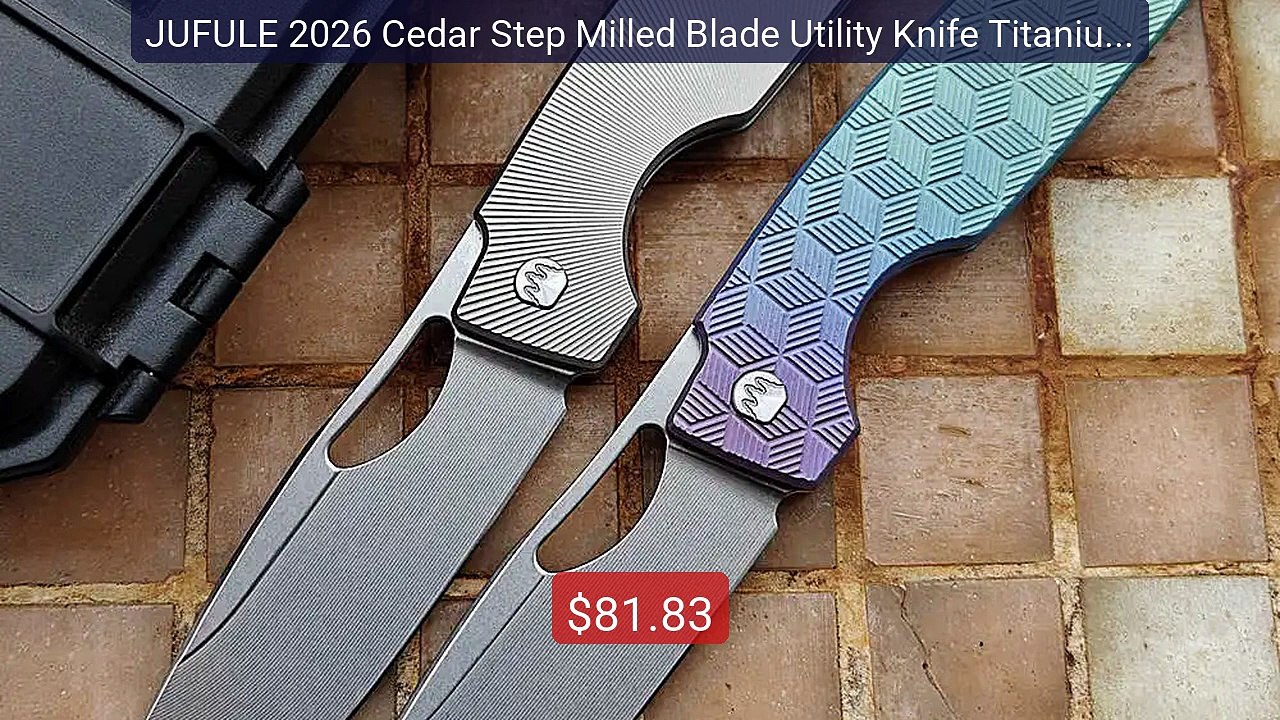 JUFULE 2026 Cedar Step Milled Blade Utility Knife Titanium Han... -- Best Buy 2026 | Great Quality!