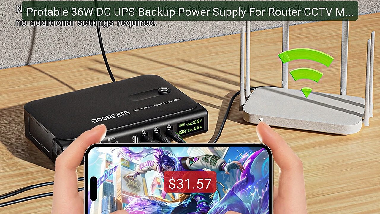 Protable 36W DC UPS Backup Power Supply For Router CCTV Modem 5V/9V... -- Top Rated 2026 | Buy Now!