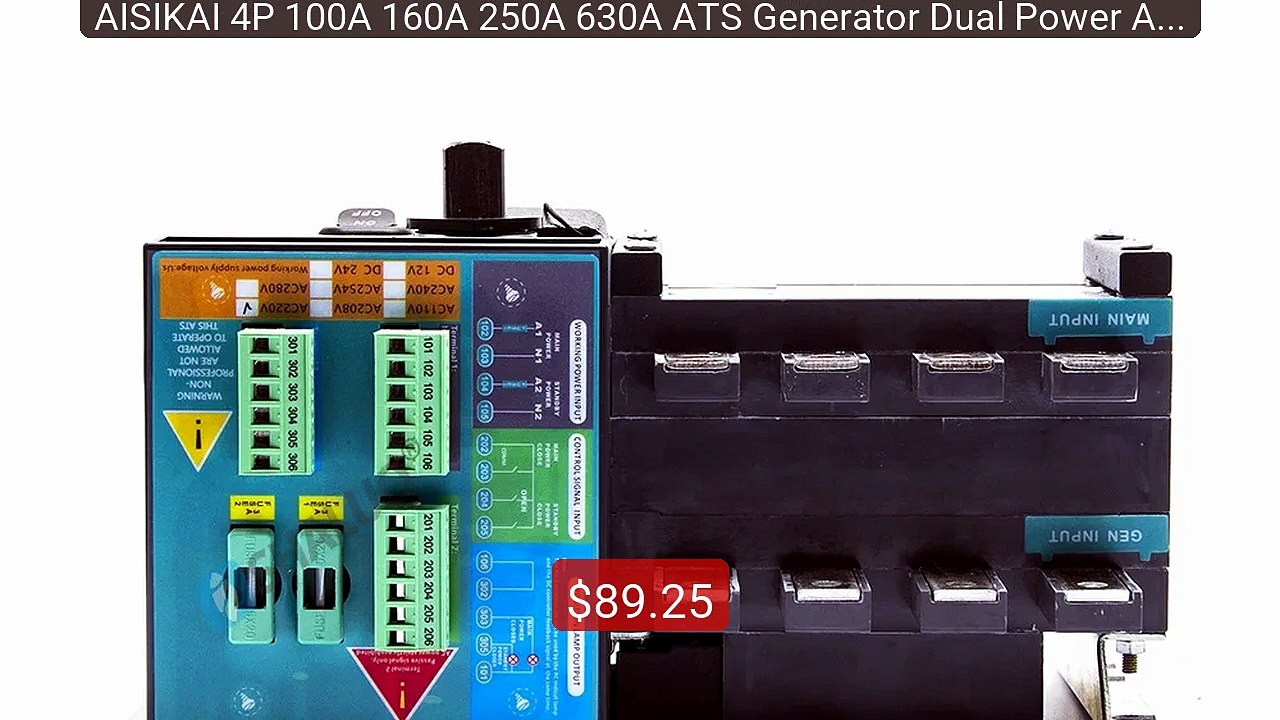 AISIKAI 4P 100A 160A 250A 630A ATS Generator Dual Power Aut... -- Top Pick 2026 | Unbeatable Price!