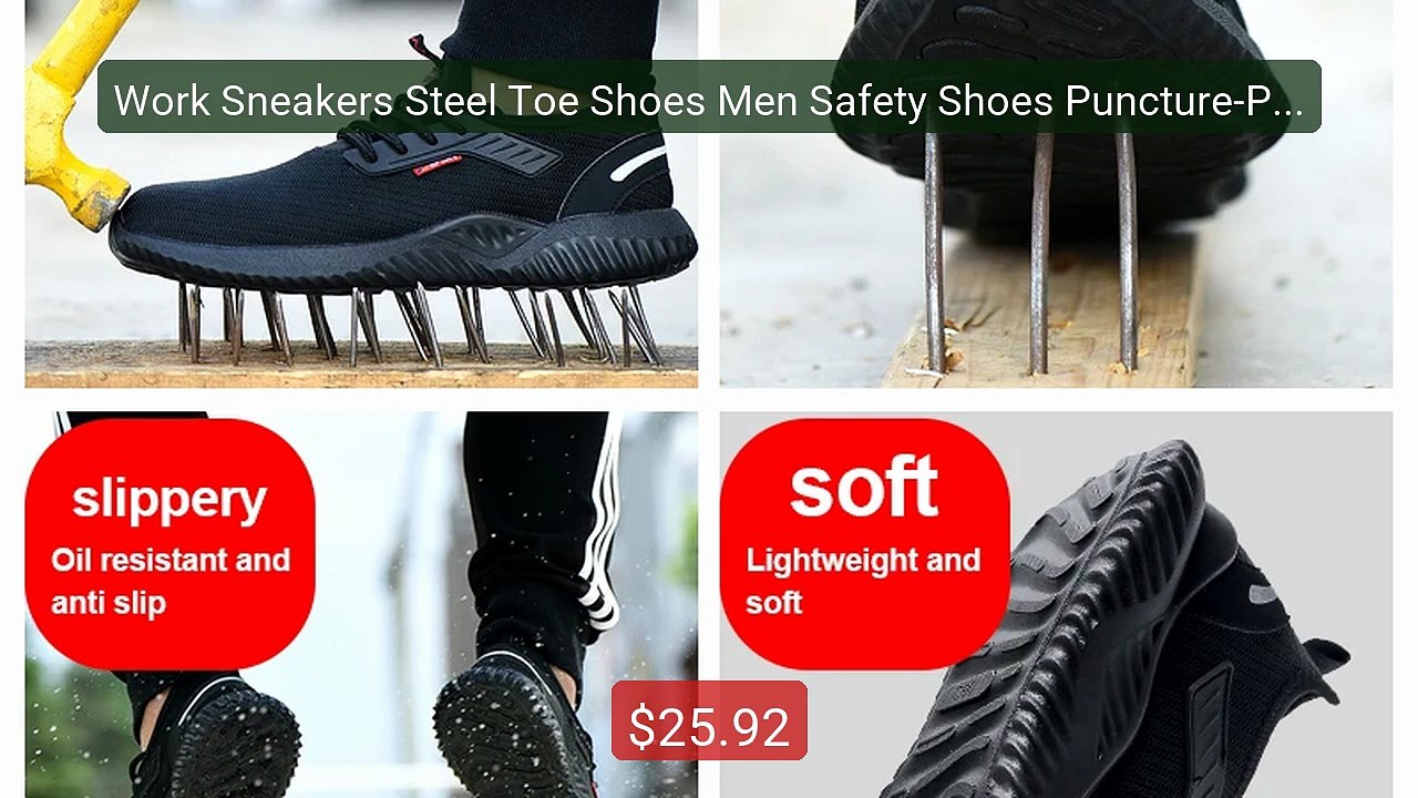 Work Sneakers Steel Toe Shoes Men Safety Shoes Puncture-Proof ... -- Hot Deal 2026 | Limited Offer!
