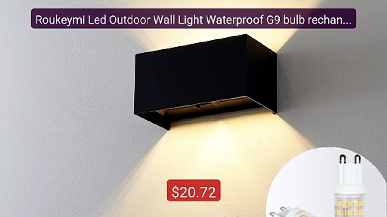 Roukeymi Led Outdoor Wall Light Waterproof G9 bulb rechangeabl... -- Best Buy 2026 | Great Quality!