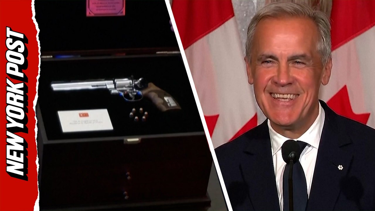 Canada PM Carney jokes Turkey President Erdogan's .357 magnum outshined his maple syrup gift