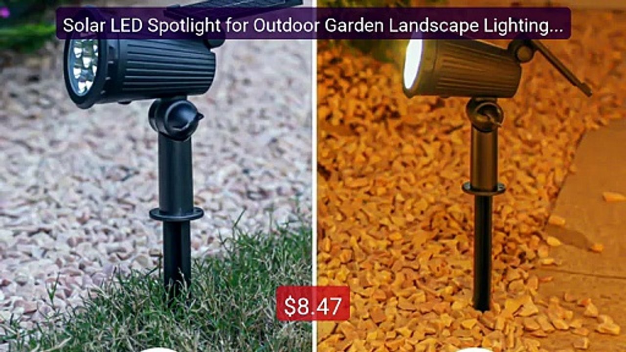 Solar LED Spotlight for Outdoor Garden Landscape Lighting W... -- Top Pick 2026 | Unbeatable Price!