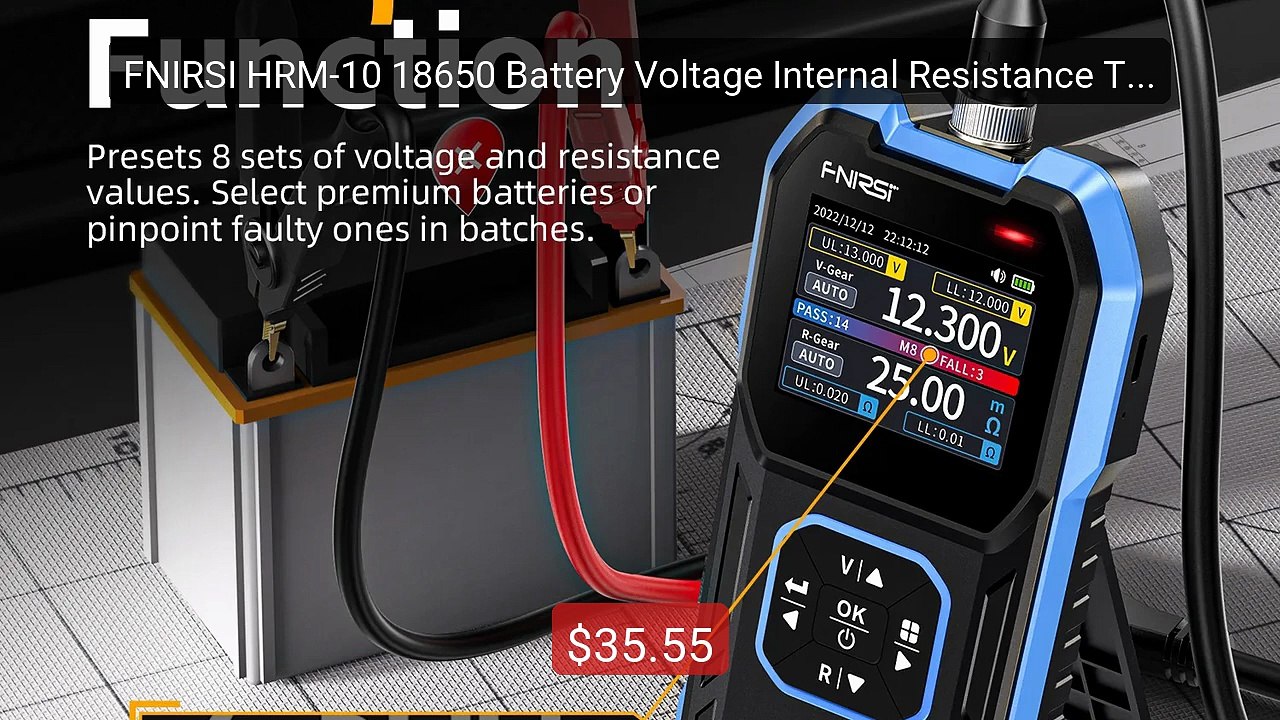 FNIRSI HRM-10 18650 Battery Voltage Internal Resistance Tester... -- Best Buy 2026 | Great Quality!
