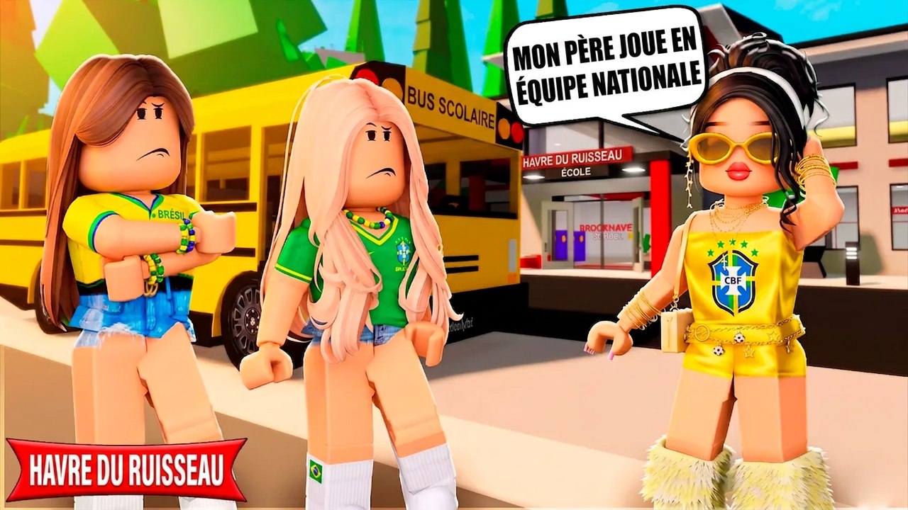 Elle fait croire qu’elle est la fille du footballeur ! | Histoires Brookhaven RP | Roblox