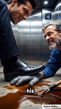 He Pushed An Old Janitor To The Floor…Then The CEO Badge Came Out!😱🏢 #Karma #LifeLessons #ViralStory #InspireStory #EmotionalStory