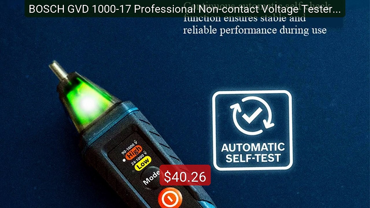 BOSCH GVD 1000-17 Professional Non-contact Voltage Tester Self-test... -- Top Rated 2026 | Buy Now!