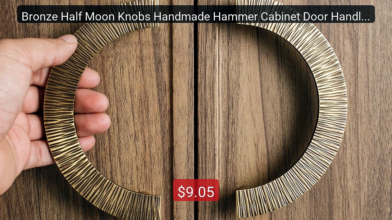 Bronze Half Moon Knobs Handmade Hammer Cabinet Door Handle Desk Dr... -- Best Deal 2026 | Shop Now!