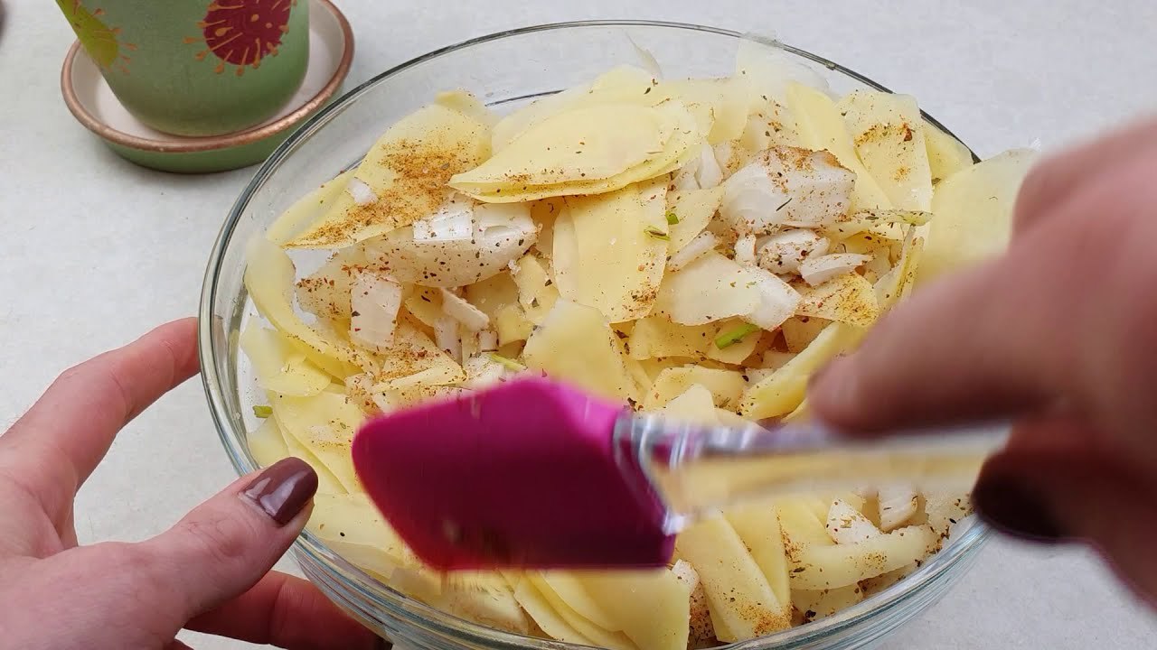 Ein gesundes Ofenkartoffelrezept! Kartoffeln mit Pilzen im Ofen