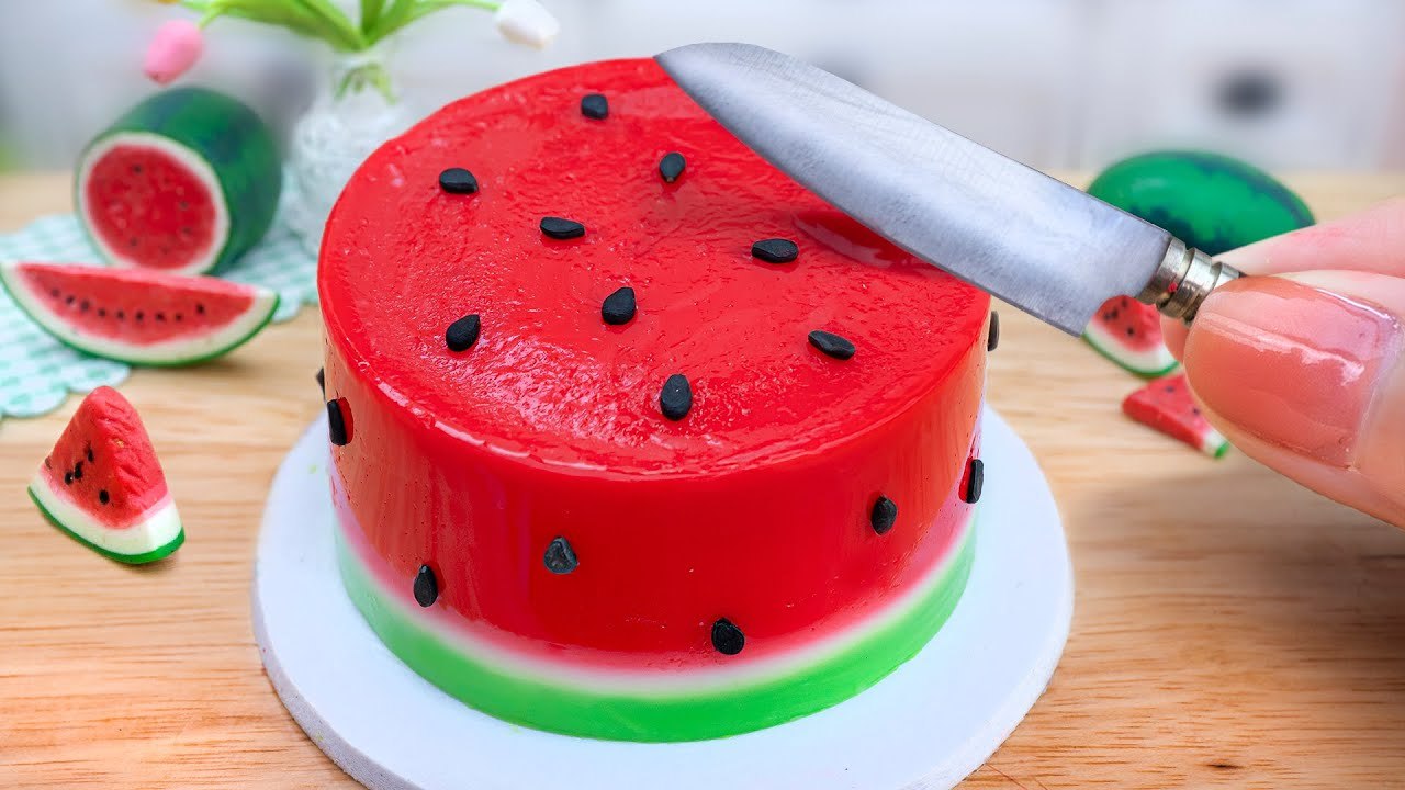Satisfying Miniature TASTY Watermelon Jelly Cake Decorating Idea 🍉 Perfect Mini Yummy Hacks Recipe