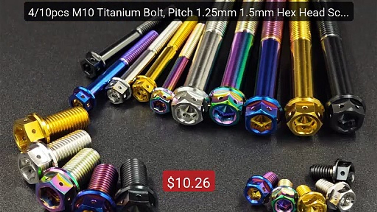 4/10pcs M10 Titanium Bolt, Pitch 1.25mm 1.5mm Hex Head Scre... -- Top Pick 2026 | Unbeatable Price!