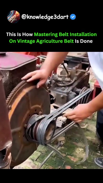 This Is How Mastering Belt Installation On Vintage Agriculture Belt Is Done