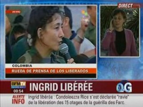 Liberation Ingrid Betancourt : Deuxieme declaration d Ingrid