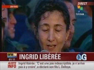 Liberation Ingrid Betancourt : Remerciements pour la France