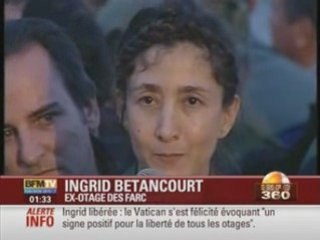 Betancourt : "je suis avec vous, merci la France !"