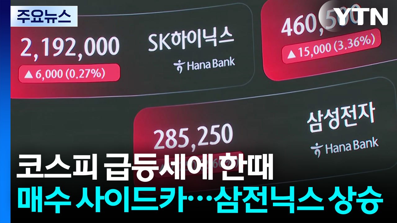 코스피 급등세에 한때 매수 사이드카...삼전닉스 상승 / YTN