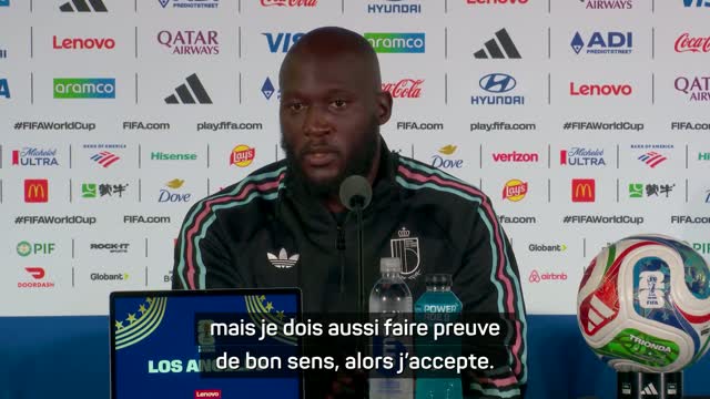 Belgique - Lukaku : "Je dois aussi faire preuve de bon sens alors j’accepte"