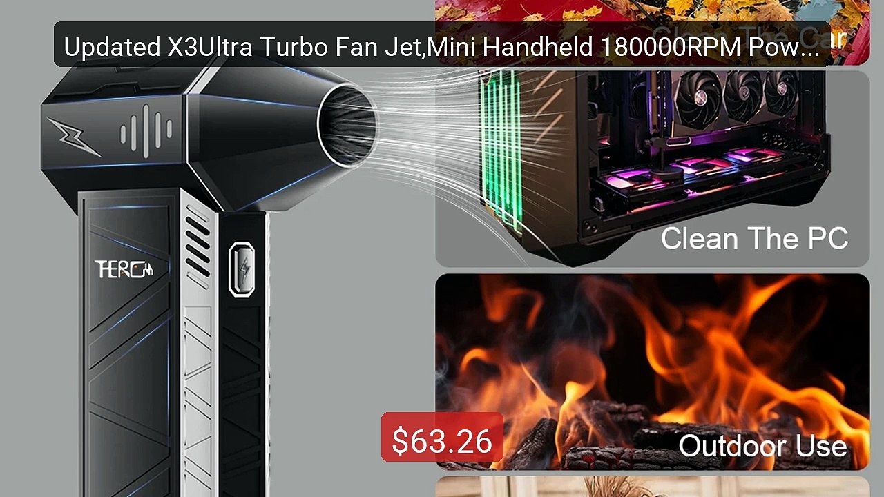 Updated X3Ultra Turbo Fan Jet,Mini Handheld 180000RPM Power... -- Top Pick 2026 | Unbeatable Price!