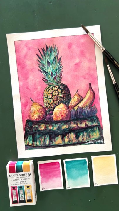 Peindre des fruits à l'aquarelle