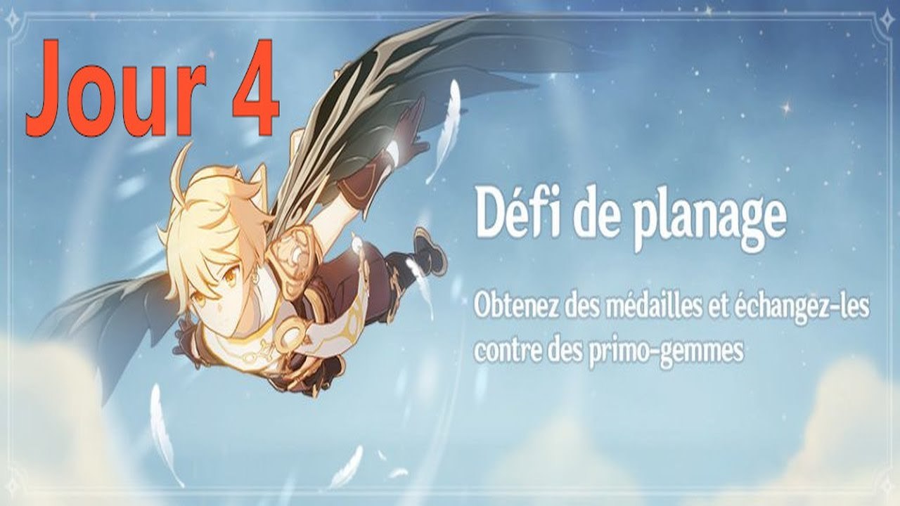 Genshin Impact FR | Defi de planage - Jour 4 : Là ou le vent s'arrête