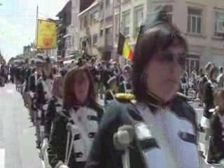 la fanfare de moulbaix et ses majorettes(belgique)