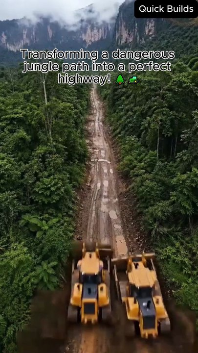 Muddy Forest Track To Modern Asphalt Road! 🏗️ #shorts #diy