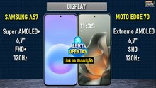 QUEM LEVA ESSA? SAMSUNG A57 5G VS MOTO EDGE 70 5G  #video #samsung  #celular #galaxy