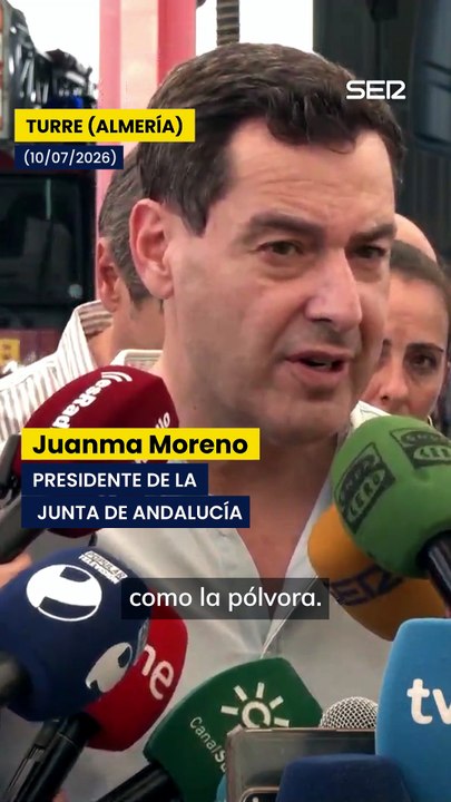 Juanma Moreno: "Estamos ante un incendio muy complicado"