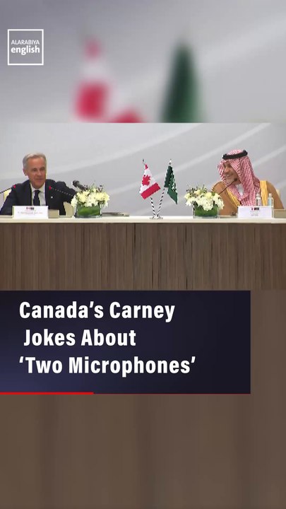 Canada’s Carney Jokes About ‘Two Microphones’