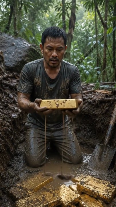 🌄 Buried for Years... Finally Unearthed #HiddenTreasure #GoldBars #Adventure #Explore