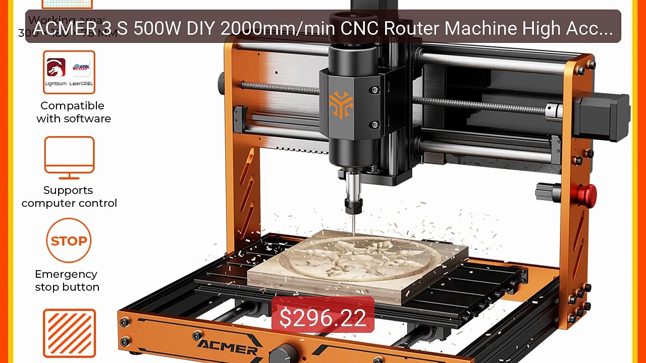 ACMER 3 S 500W DIY 2000mm/min CNC Router Machin...
