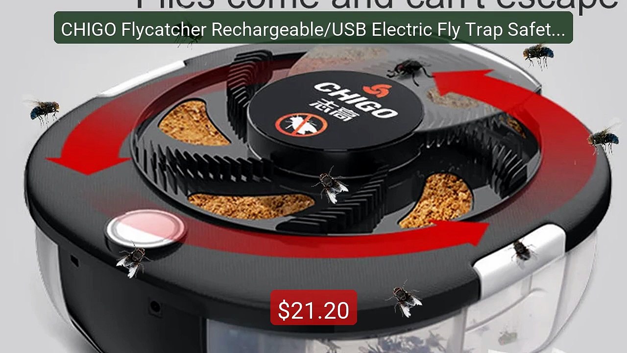CHIGO Flycatcher Rechargeable/USB Electric Fly Trap Safety ... -- Top Pick 2026 | Unbeatable Price!