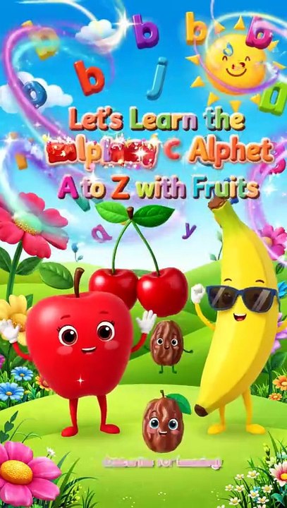Let’s Learn the Alphabet A to Z with Fruits | ABC Fruits Song for Kids 🍎
