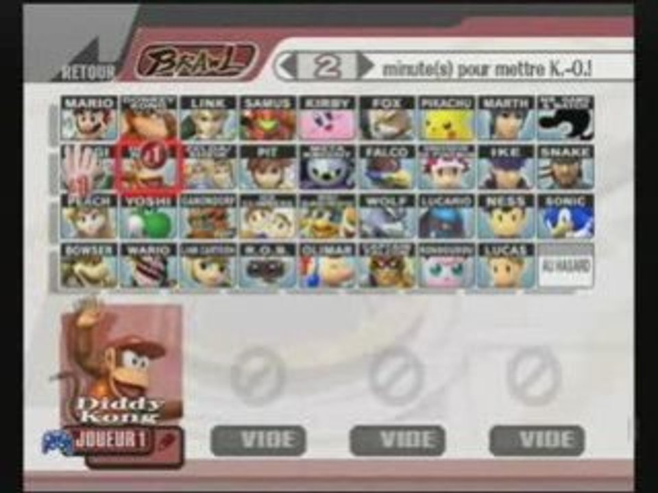 Présentation de tous les personnages de Super Smash brawl