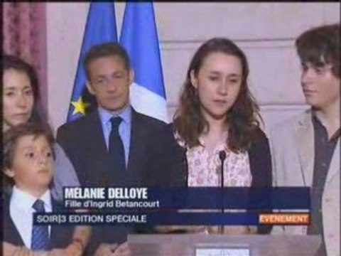 Ingrid Bétancourt Libre (Discours Sarkozy et Famille)