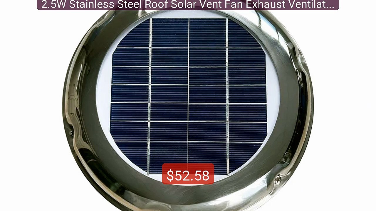 2.5W Stainless Steel Roof Solar Vent Fan Exhaust Ventilatio... -- Top Pick 2026 | Unbeatable Price!