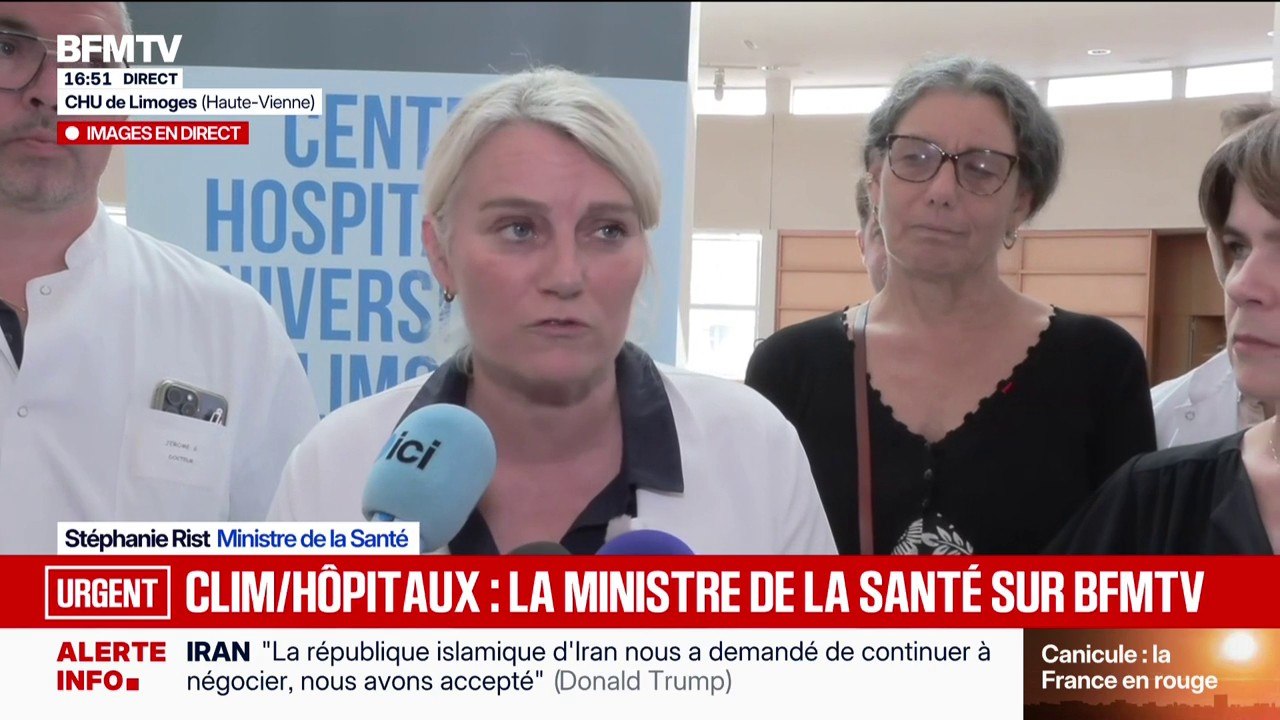 Hôpitaux: "Nous avons 7.500 climatiseurs qui sont arrivés aujourd'hui", annonce Stéphanie Rist, ministre de la Santé