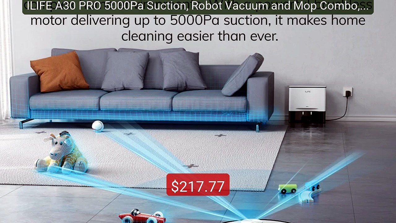ILIFE A30 PRO 5000Pa Suction, Robot Vacuum and Mop Combo, Self... -- Hot Deal 2026 | Limited Offer!