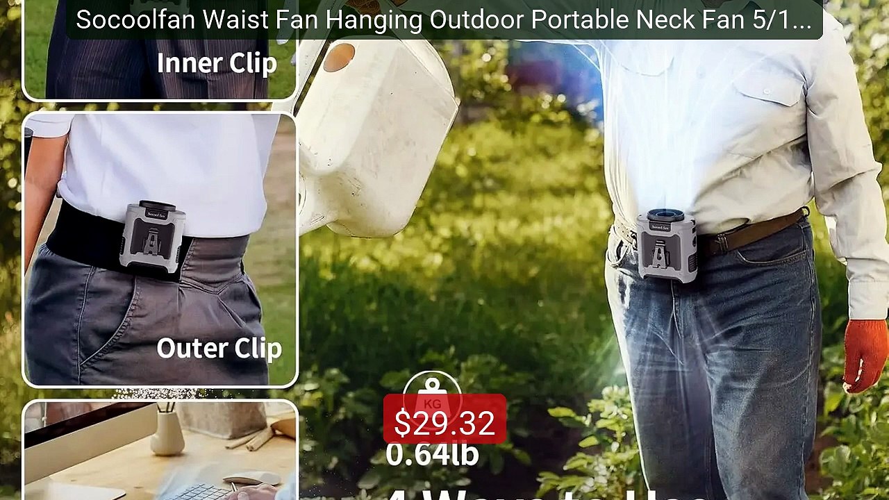 Socoolfan Waist Fan Hanging Outdoor Portable Neck Fan 5/10 ... -- Top Pick 2026 | Unbeatable Price!